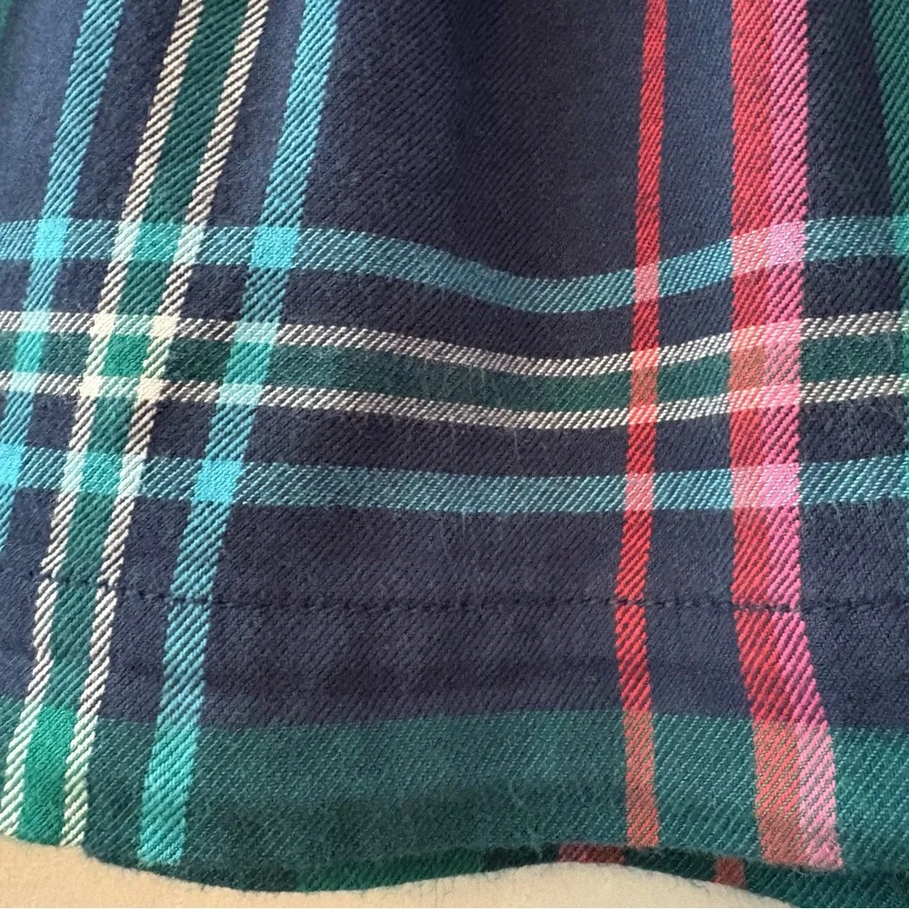 Gymboree green, blue, pink and red plaid print girls skirt size XS 4